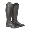 Burnham black long leather boots