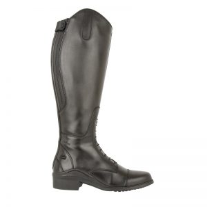 Burnham black leather long boots