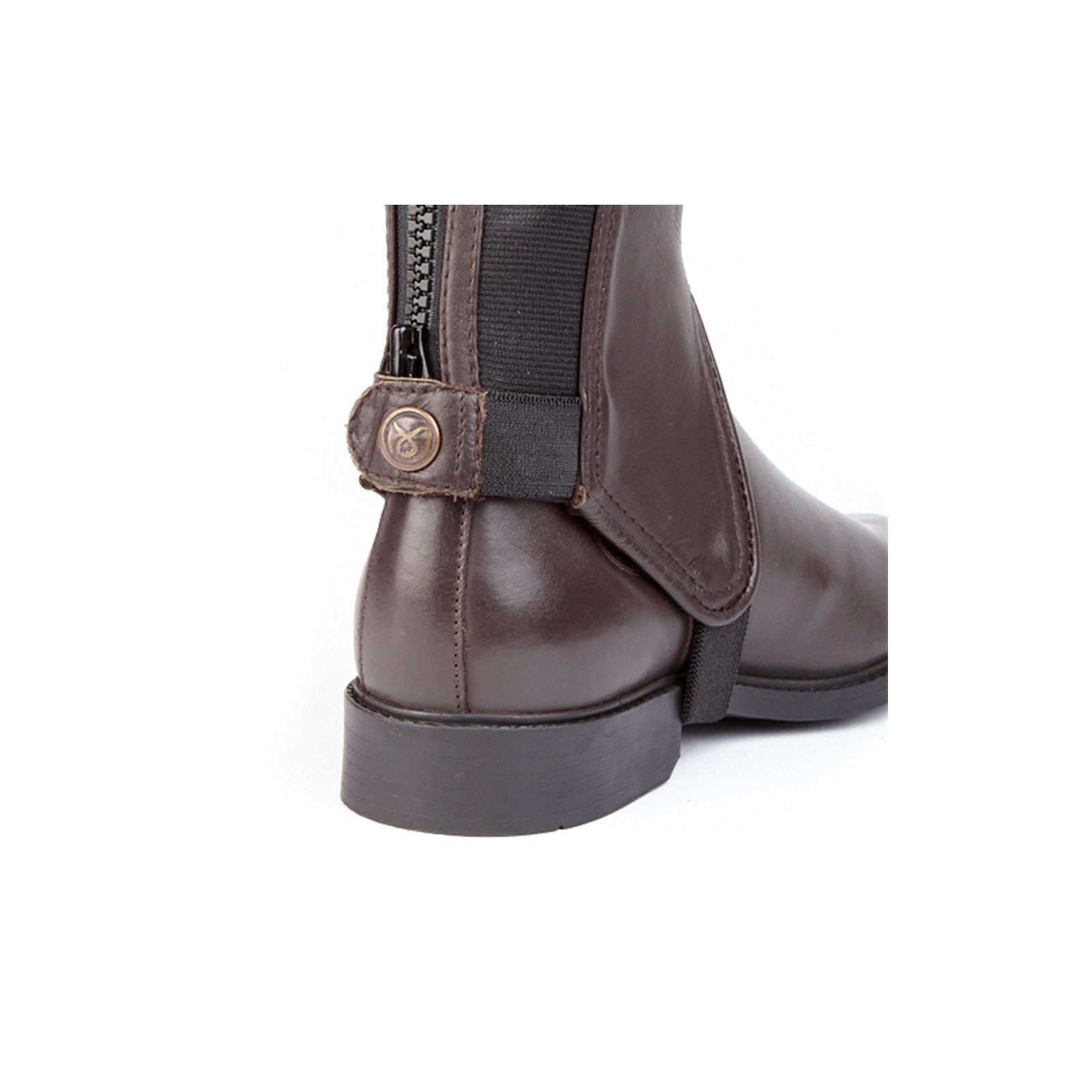 Brown leather gaiters